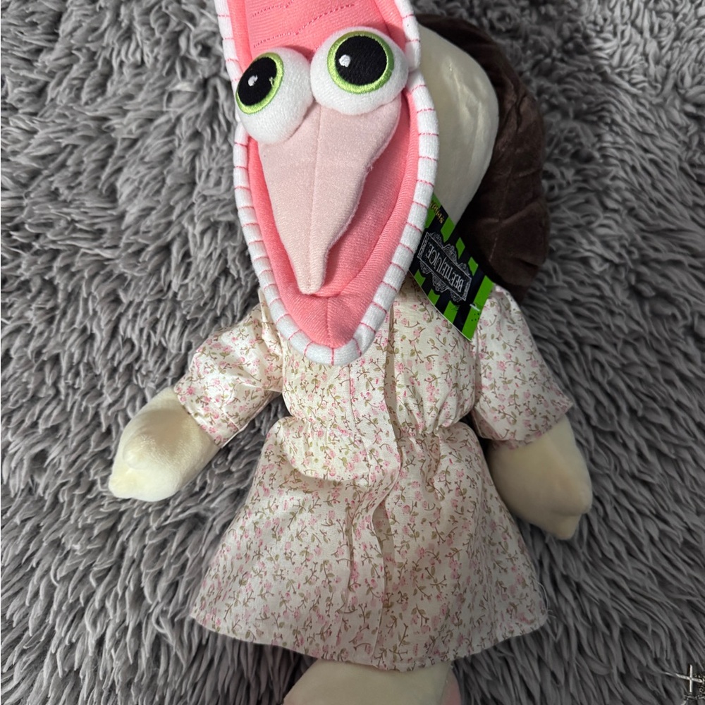 Beetlejuice Barbara Plush Toy with Pink Floral Outfit
